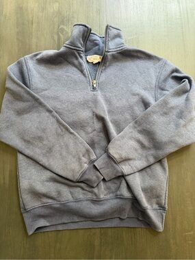 Pink Republic Washed Navy Quarter Zip Fleece Pullover Sweatshirt XS
